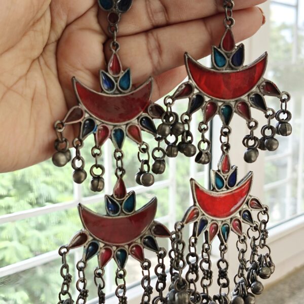 Elegant Chand (Moon) Shape Handcrafted Earrings – A Blend of Tradition & Modern Charm